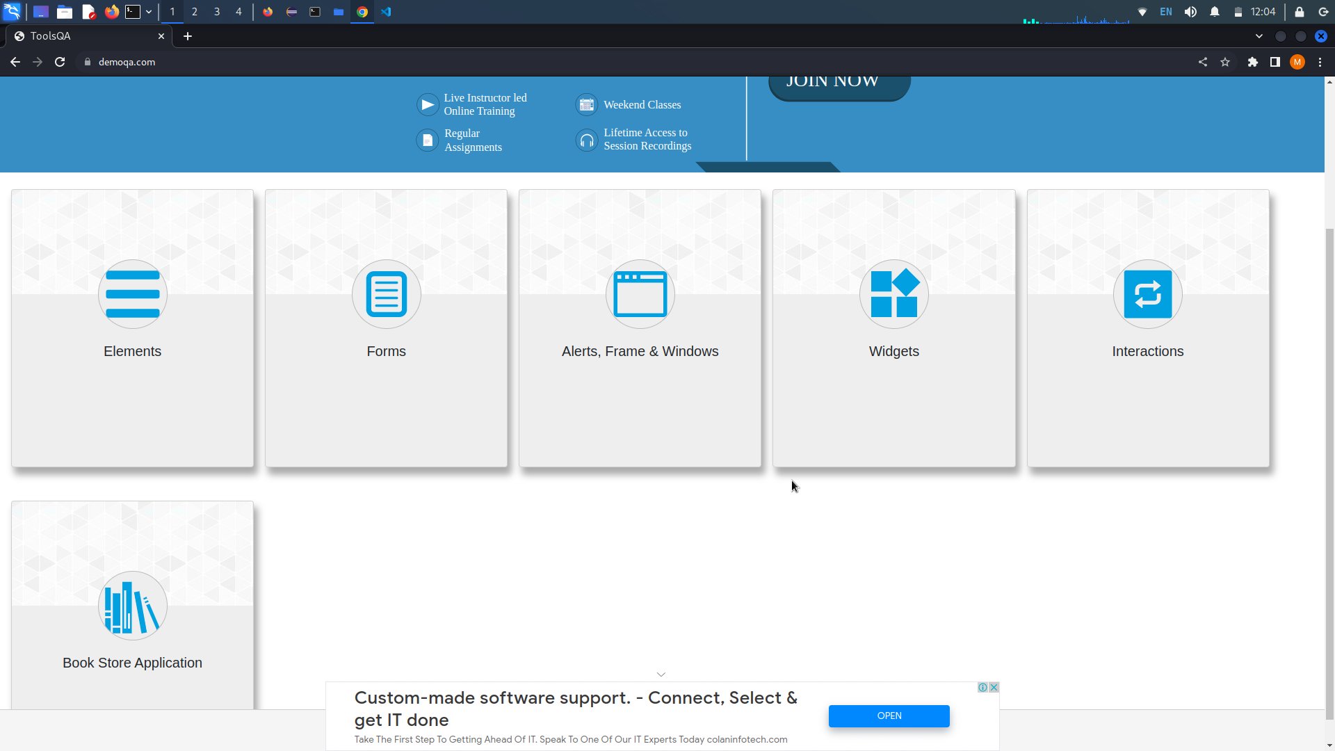 ElementClickInterceptedException