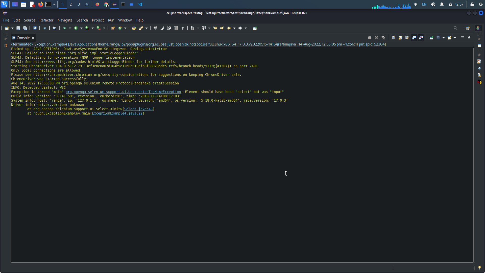 UnexpectedTagNameException